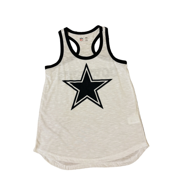 NFL Cowboys Football Tank Top S White Blue - Picture 3 of 11